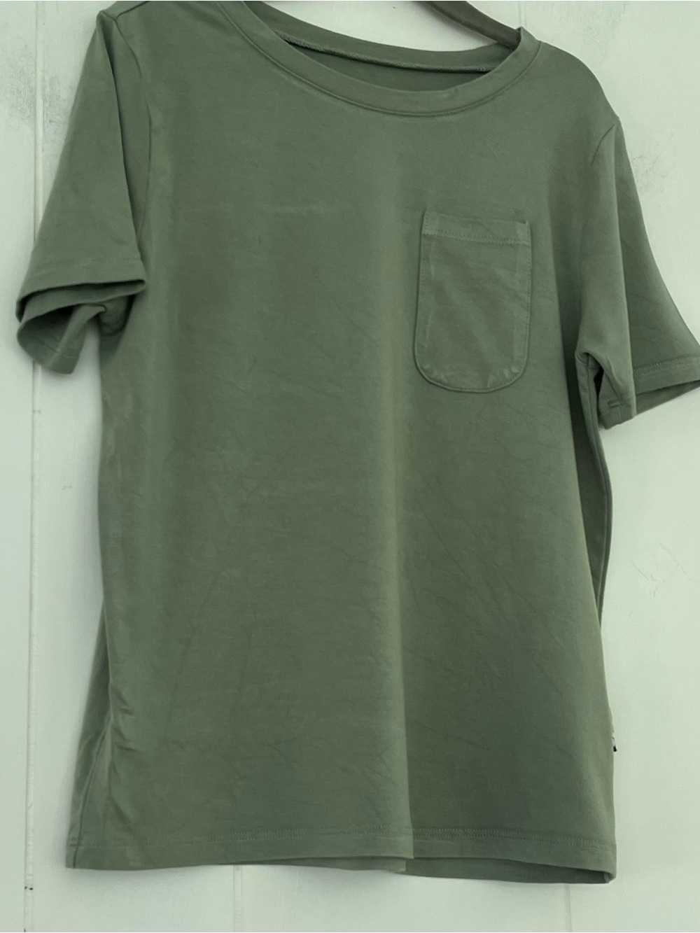 Kyte BABY Retired Thyme Green Short Sleeve Crew Neck Pocket Tee Size 7 - Picture 10 of 12